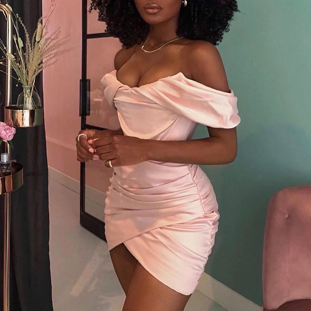 Off Shoulder Mini Dress - Picture 3 of 8